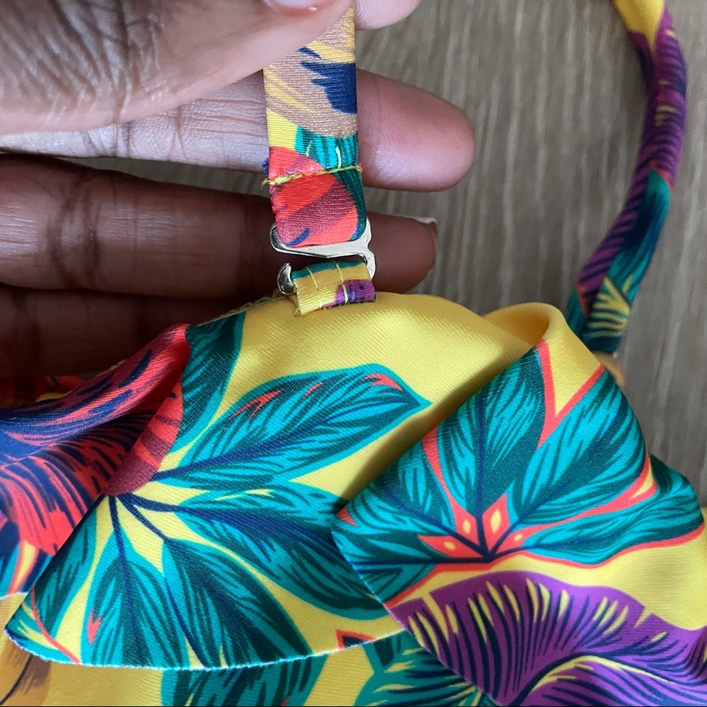 Vacation Playdate Floral Yellow Cutout One Piece Swimsuit - Picture 8 of 12